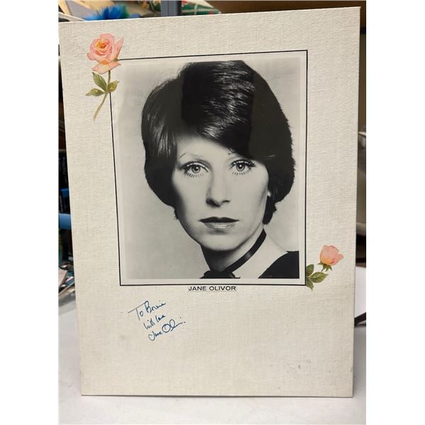 Jane Olivor Autographed B&W Photo on 12x16 Grumbacher Canvas Board Signed