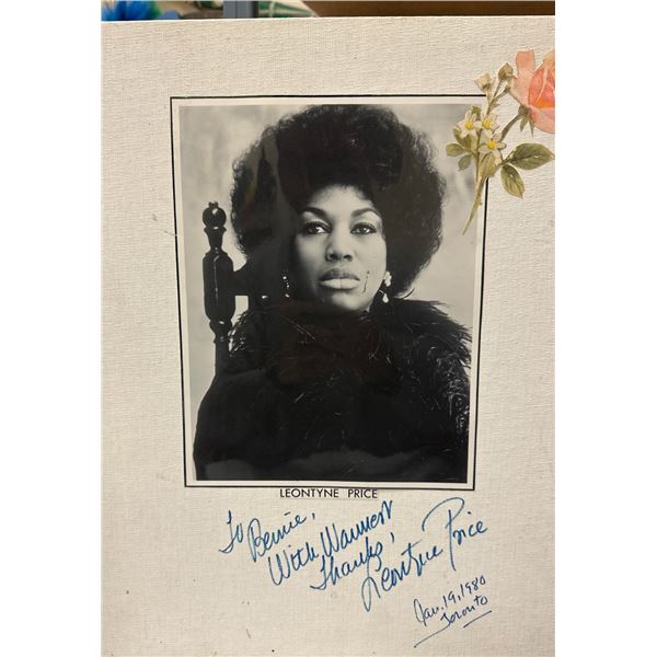Leontyne Price Autographed & Inscribed Photo on Canvas Board Toronto 1980