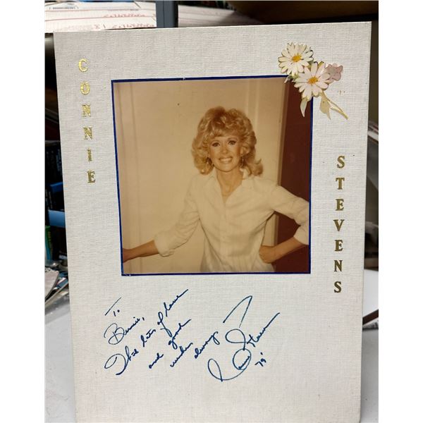 Connie Stevens Signed 1979 Autographed Photo on 12x16 Grumbacher Board