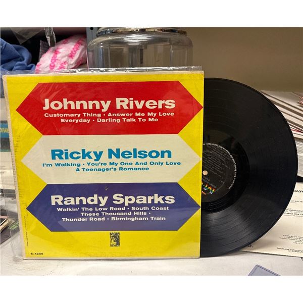 Johnny Rivers Ricky Nelson Randy Sparks Vinyl LP Record MGM E-4256