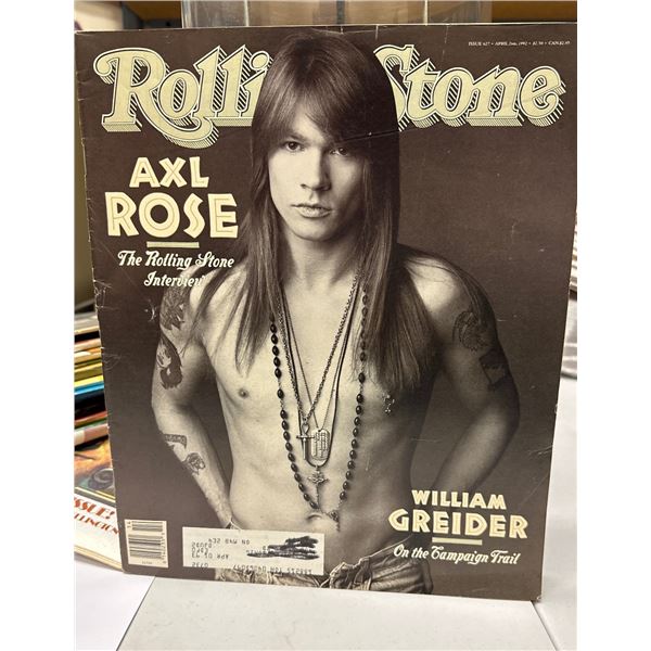 Rolling Stone Magazine Issue 627 April 2, 1992 - Axl Rose Interview