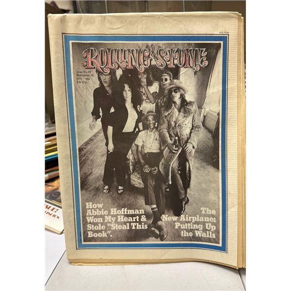 Rolling Stone Magazine Issue 92 Sept 30 1971 Abbie Hoffman The New Airplane