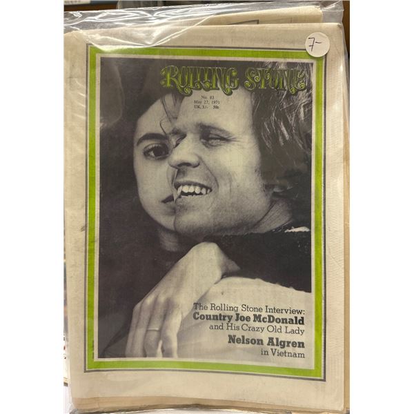Rolling Stone Magazine May 27 1971 #83 Country Joe McDonald Nelson Algren