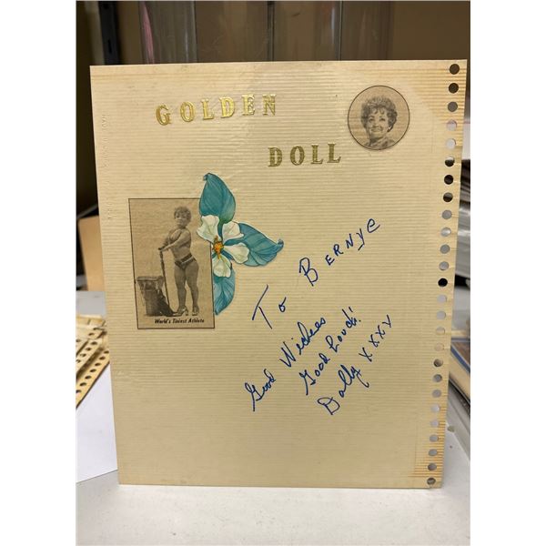 Vintage "Golden Doll" Autographed Page w/ "World's Tiniest Athlete" Photo