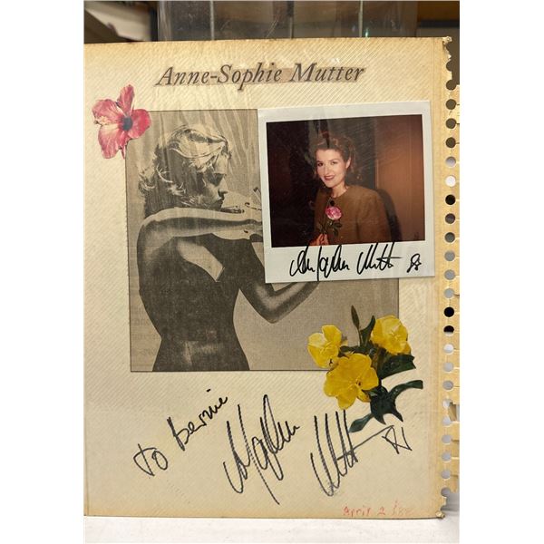 Anne-Sophie Mutter & Martin Isepp Signed Scrapbook Pages Autograph 1988