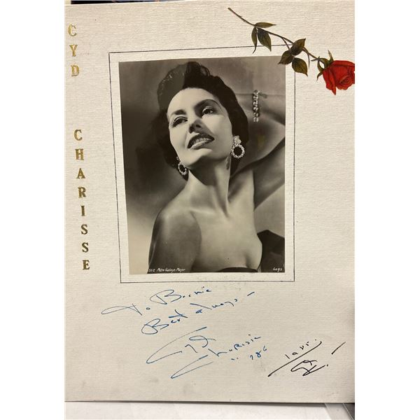 Cyd Charisse Autographed 1986 Photo on 14x18 Grumbacher Canvas Board