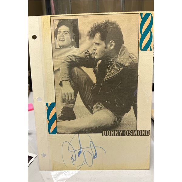 Donny Osmond Signed Autographed Vintage Magazine Photo Page Smoking