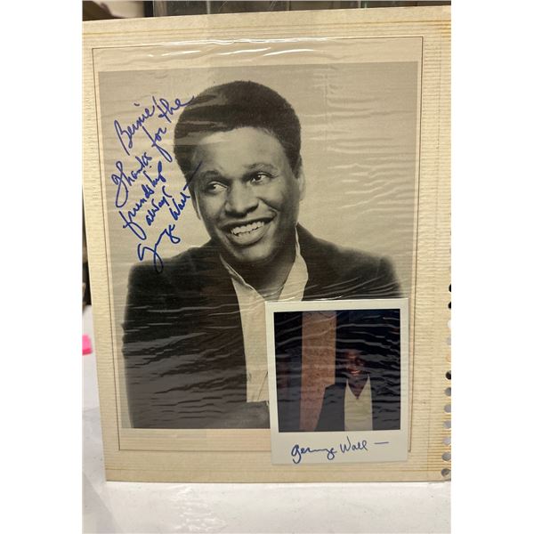 George Wall Autographed B&W Photo & Signed Polaroid Inscribed to Bernie