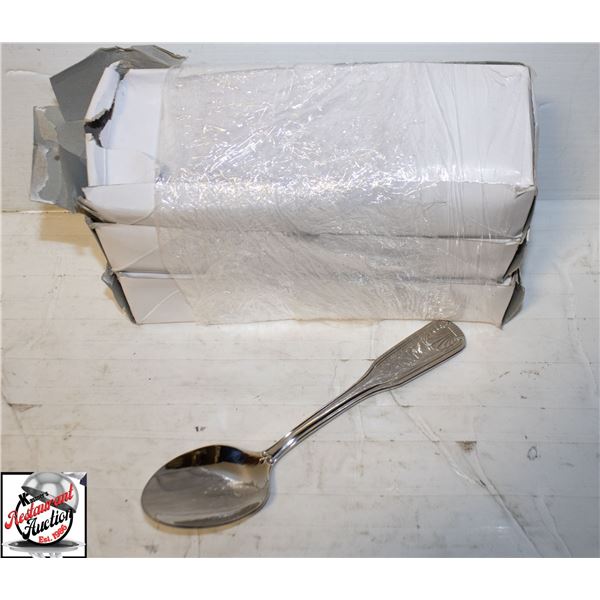 36 NEW JOHNSON ROSE SHELL TABLE SPOONS