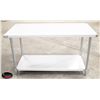 Image 1 : NEW 30" X 60"  18GA STAINLESS STEEL WORK TABLE W/