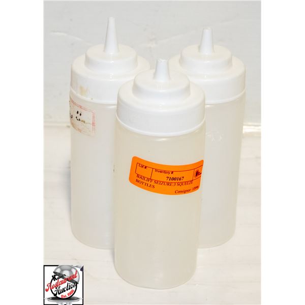 BAILIFF SEIZURE:3 SQUEEZE BOTTLES