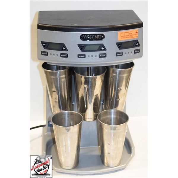 BAILIFF SEIZURE:WARING TRIPLE SPINDLE DRINK MIXER