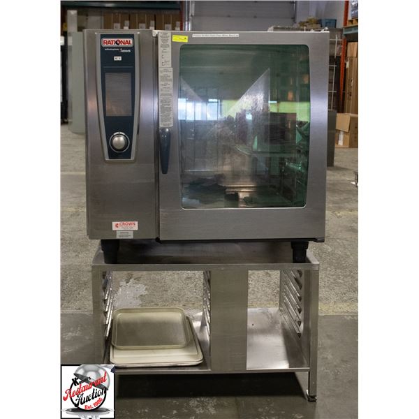 RATIONAL NATURAL GAS COMBI OVEN W/ STAND