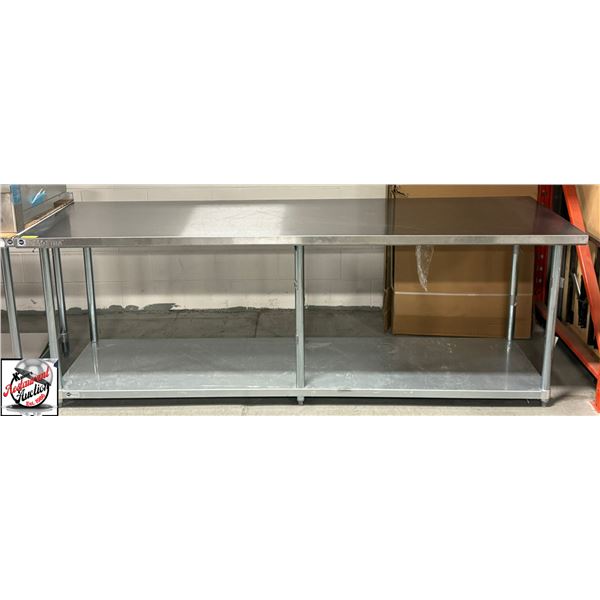 SAGETRA 96" X 30" X 34" 18 GUAGE S/S WORK TABLE W/