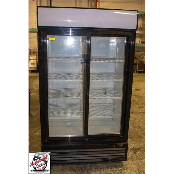 UPRIGHT DOUBLE SLIDING GLASS DOOR COOLER