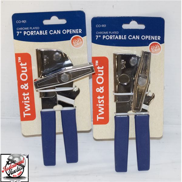 TWO NEW WINCO 7" CHROME PLATED CAN OPENERS