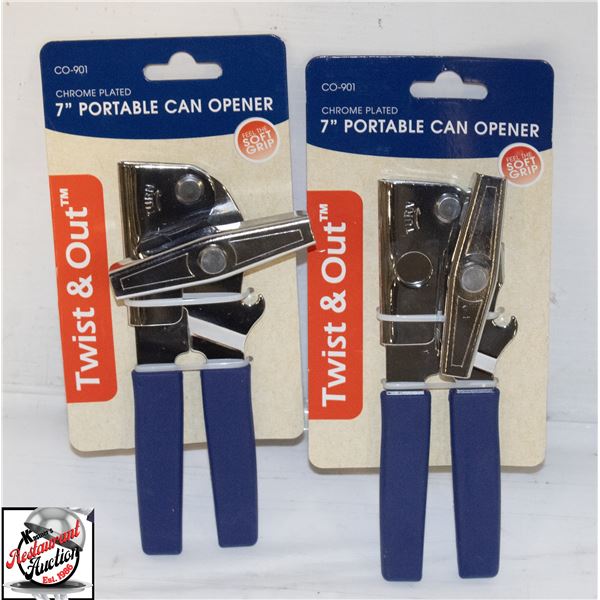 TWO NEW WINCO 7" CHROME PLATED CAN OPENERS
