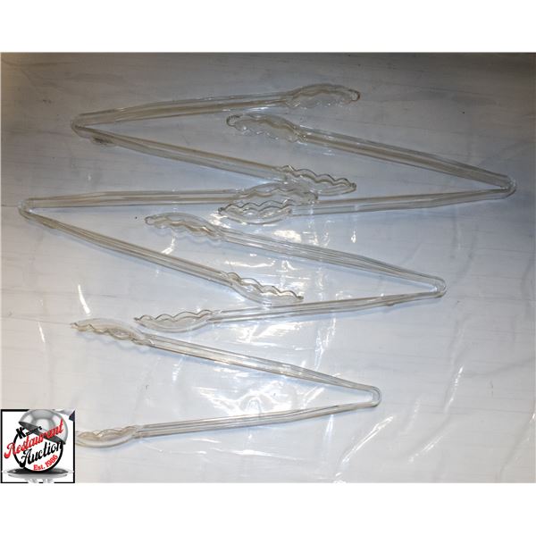 5 NEW CAMBRO 12" CLEAR PLASTIC TONGS