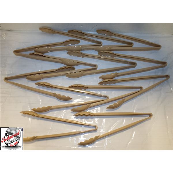 14 NEW CAMBRO 12" TAN PLASTIC TONGS