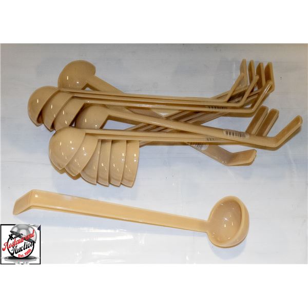12 NEW TAN MEDIUM SERVING LADLES