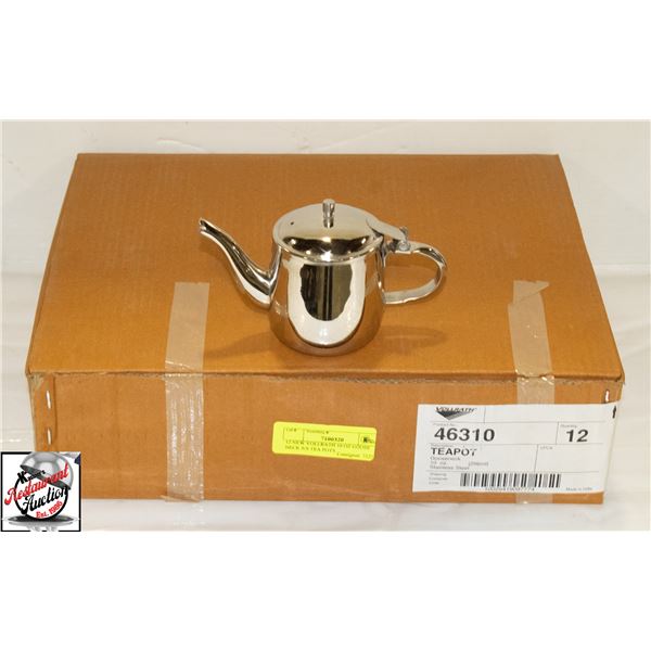 12 NEW VOLLRATH 10 OZ GOOSE NECK S/S TEA POTS