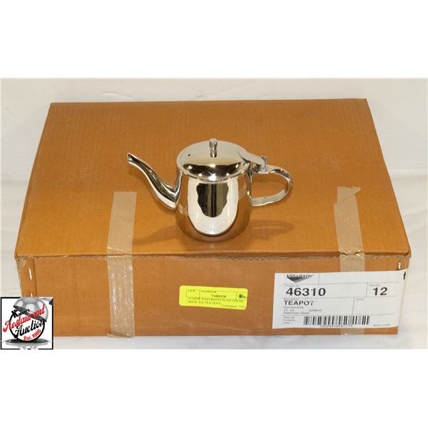 12 NEW VOLLRATH 10 OZ GOOSE NECK S/S TEA POTS
