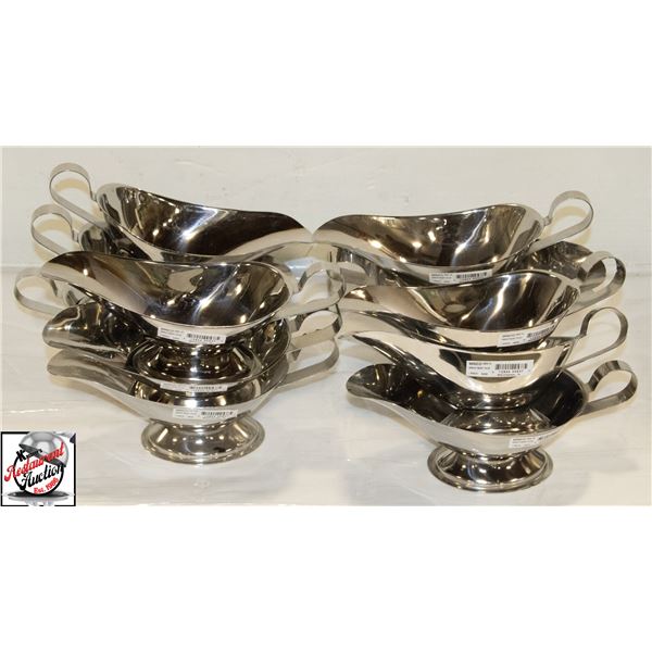 12 NEW WINCO 10 OZ S/S GRAVY BOATS