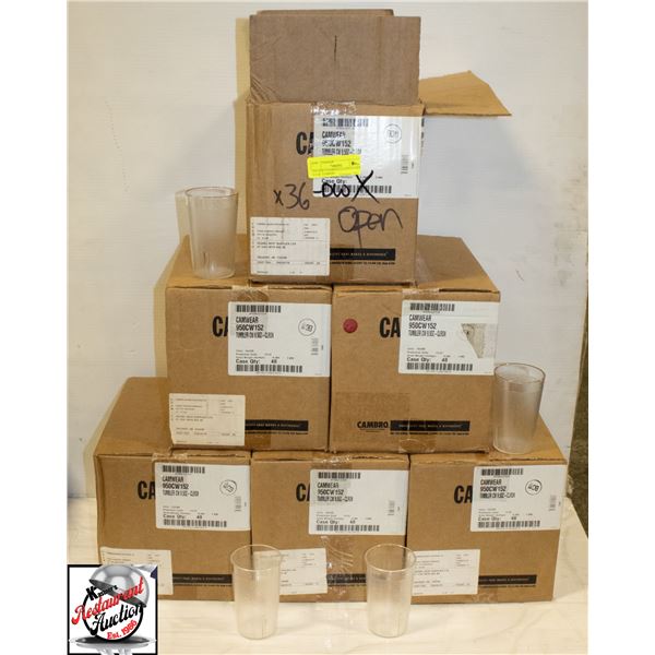 276 NEW CAMBRO CLEA POLYCARB 9.5 OZ TUMBERS