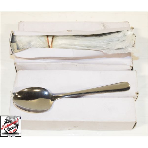 APPROX 5 DOZEN NEW BROWNE WINDSOR TABLE SPOONS