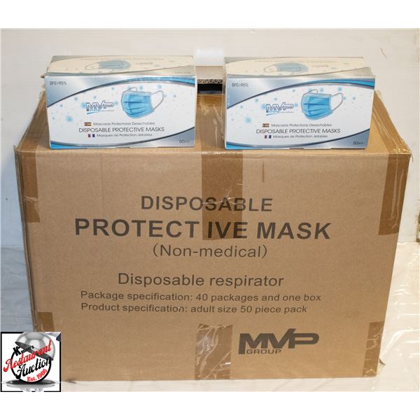 CASE OF MVP DISPOSABLE PROTECTIVE MASKS