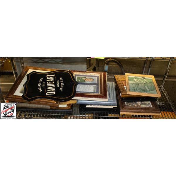 SHELF OF ASSORTED BAR WALL DECOR