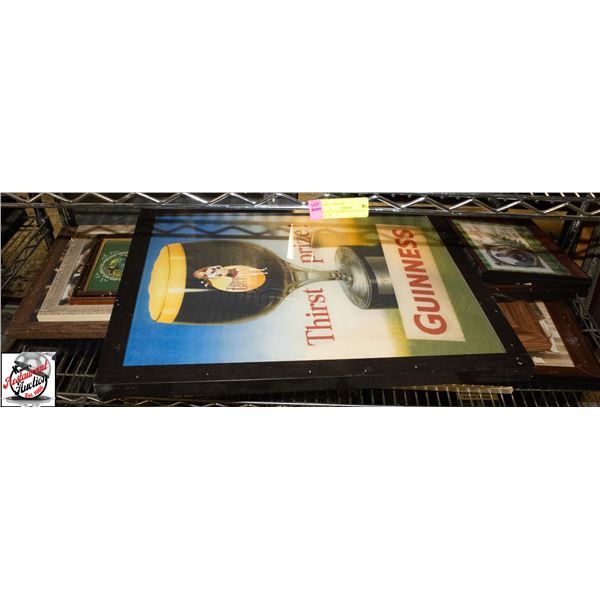 SHELF OF ASSORTED BAR WALL DECOR