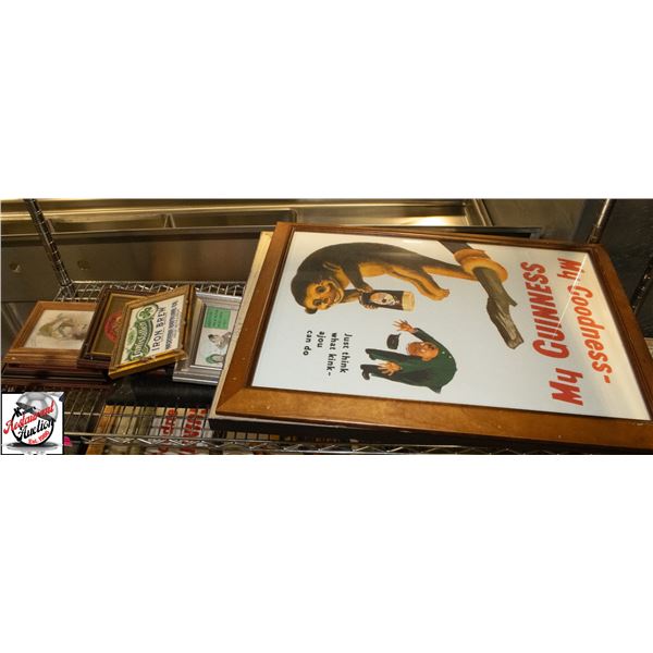 SHELF OF ASSORTED BAR WALL DECOR