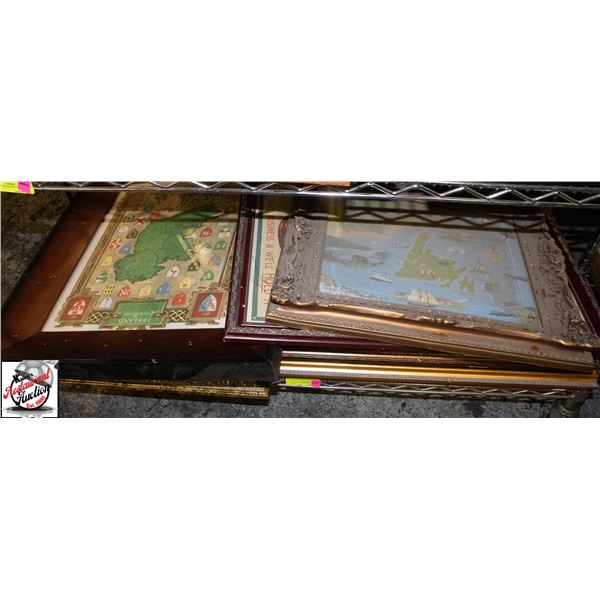 SHELF OF ASSORTED BAR WALL DECOR