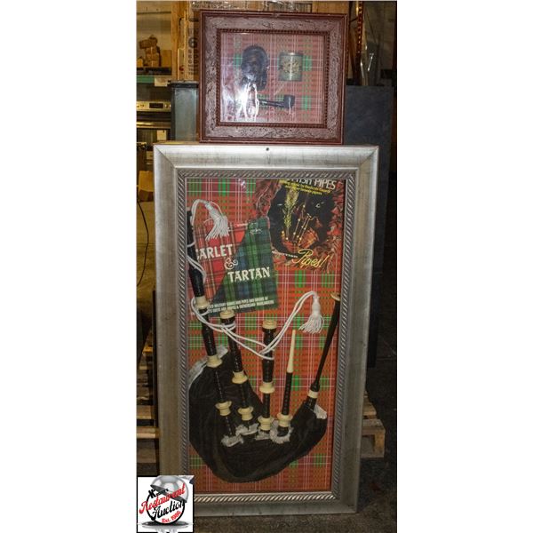 BAG PIPES SHADOW BOX W/ TABACCO SHADOW BOX WALL