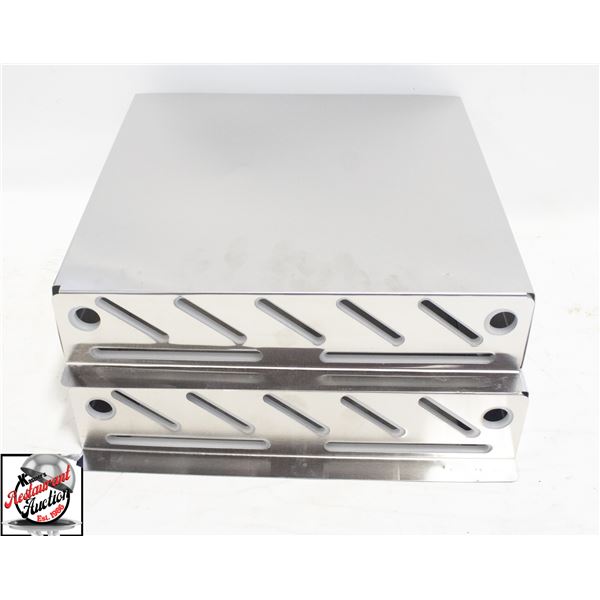 2 NEW STAINLESS STEEL KNIFE RACKS