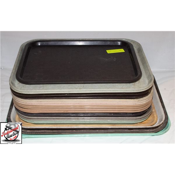 22 ASSORTED SIZES TRAYS