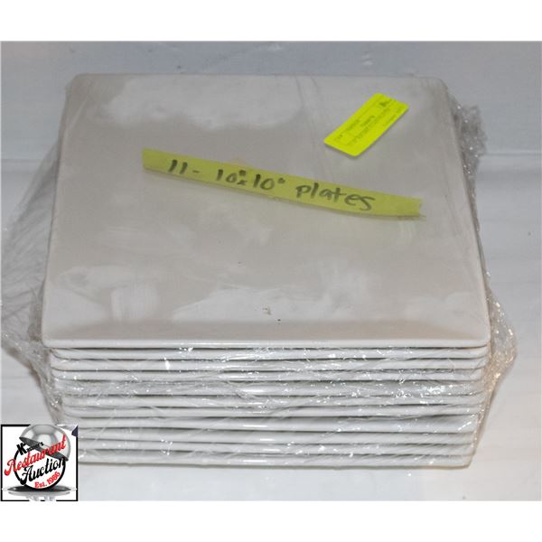 11 10" SQUARE GLASS PLATES