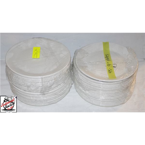 45 9" ROUND GLASS PLATES