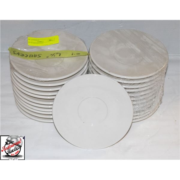 24 7" GLASS SAUCERS