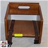 11.5" X 12" X 12" WOOD BOOSTER SEAT W/ SEAT BELT