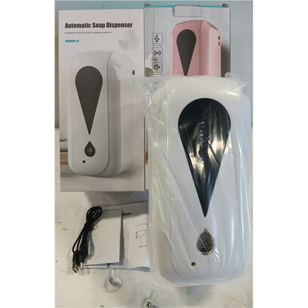 2 NEW AUTOMATIC SOAP DISPENSERS - WHITE
