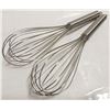 Image 1 : TWO 10" STAINLESS STEEL WHISKS / WHIPS
