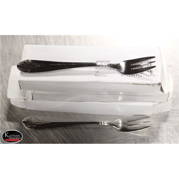36 NEW JOHNSON ROSE NIAGRA OYSTER FORKS