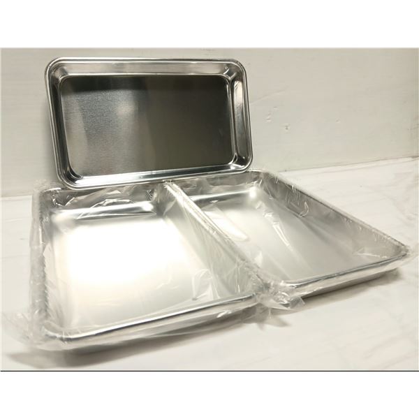 3 PACK 1/8 SIZE HD SERVING TRAYS 6" X 10" X 1"