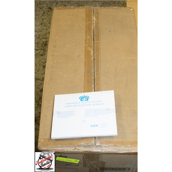 NEW CASE OF 1000 JOHNSON ROSE LARGE PLASTIC GLOVES