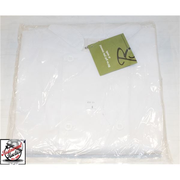 NEW SMALL WHITE CHEFS JACKET