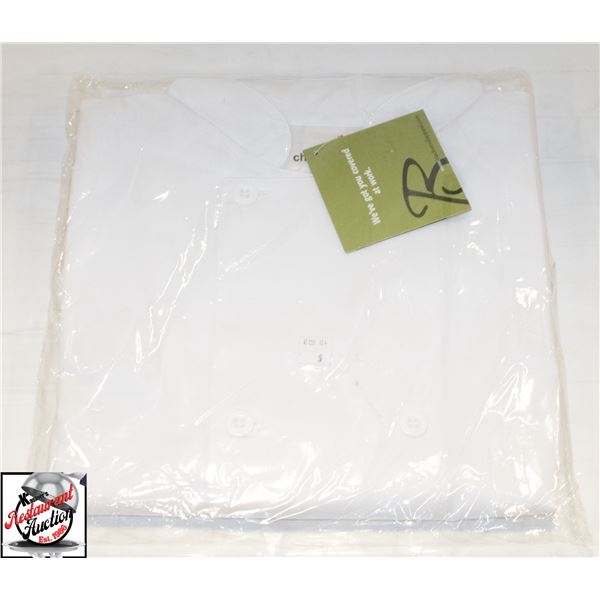 NEW SMALL WHITE CHEFS JACKET