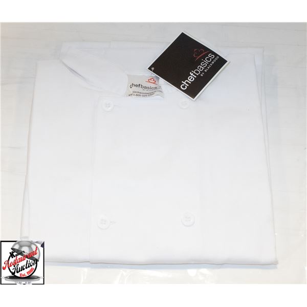 NEW LARGE WHITE CHEFS JACKET