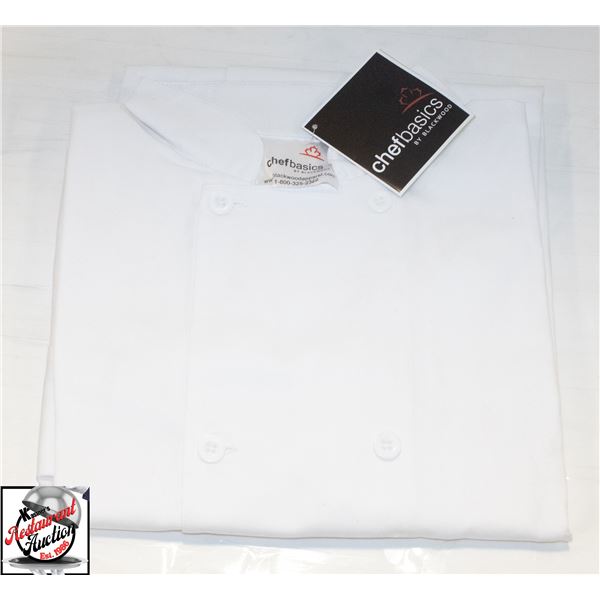 NEW LARGE WHITE CHEFS JACKET